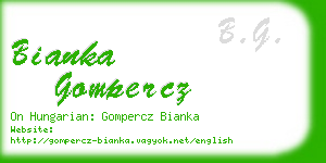 bianka gompercz business card